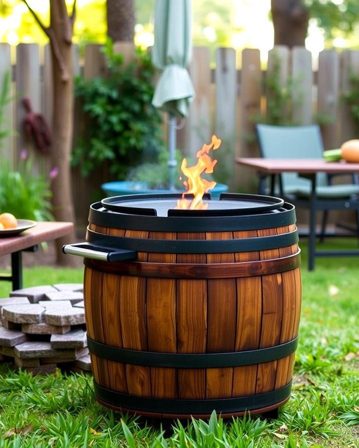 Portable Barrel BBQ Pit