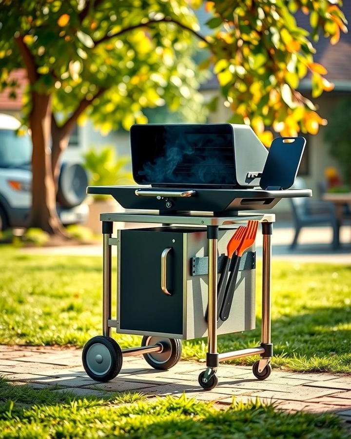 Portable Grill Cart Setup