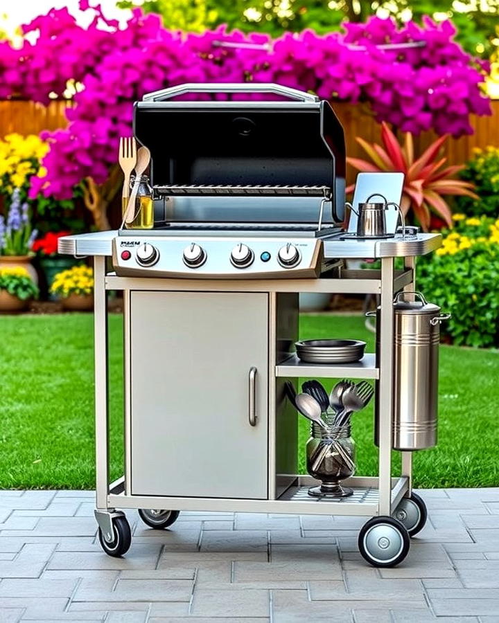 Portable Grill Cart Station