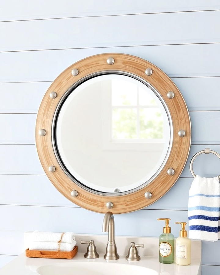 Porthole style Bathroom Mirror