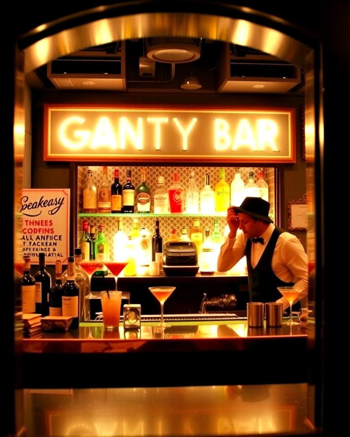 Prohibition style Speakeasy Bar Idea