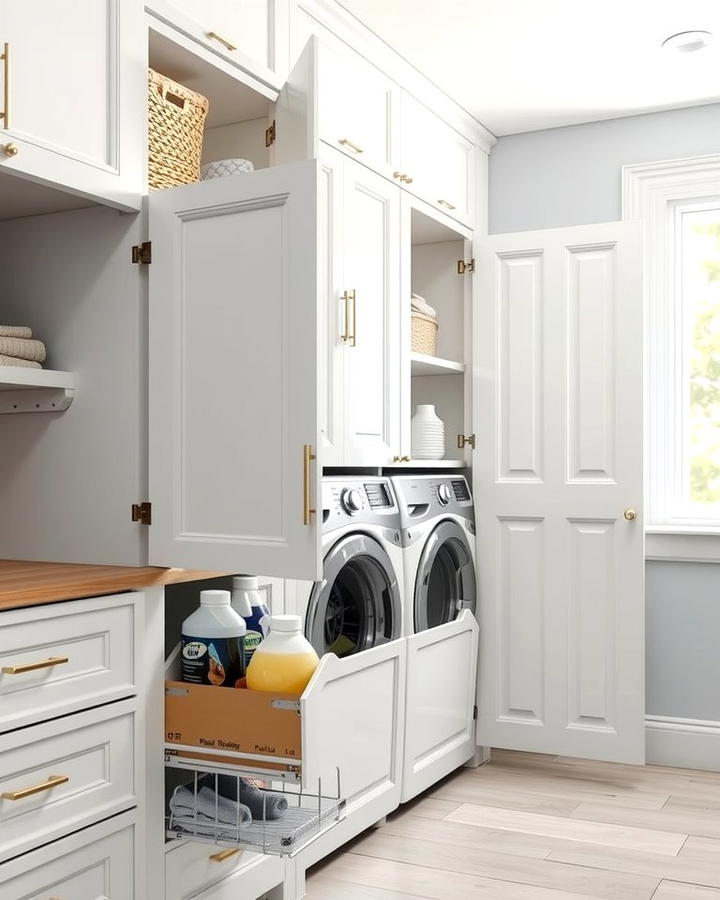 Pull Out Cabinets for Hidden Storage