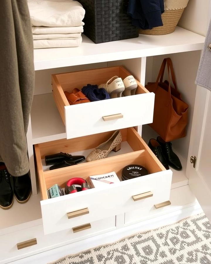 Pull Out Drawers for Hidden Organization