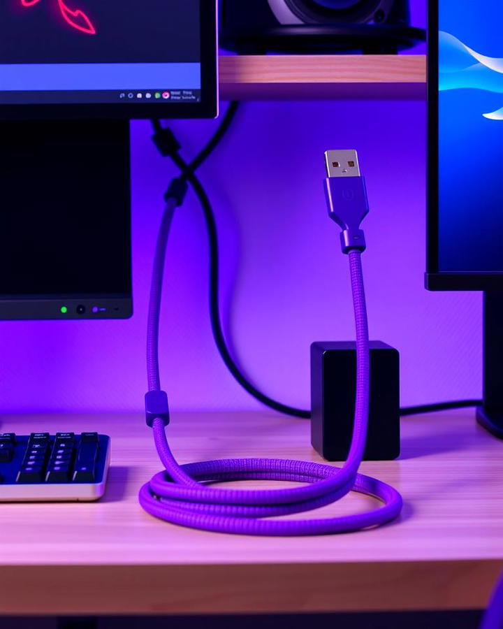 Purple Cable Sleeves for a Cleaner Setup