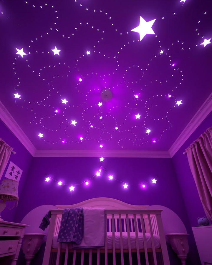 Purple Ceiling for a Unique Twist