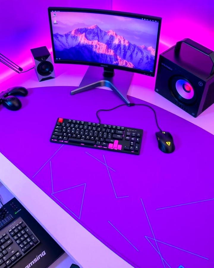 Purple Gaming Desk Mat