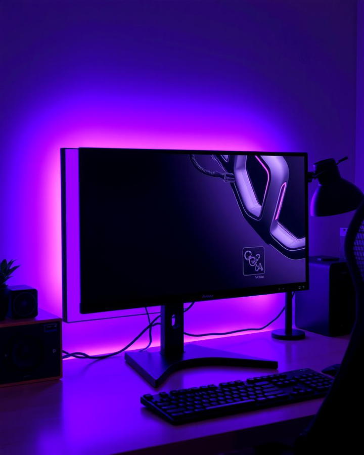 Purple Gaming Monitor Lights