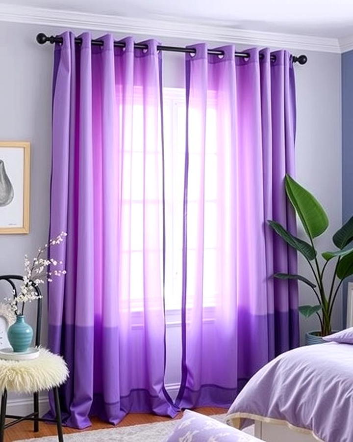 Purple Ombre Curtains for a Subtle Gradient