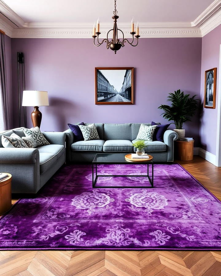 Purple Rug for a Regal Look