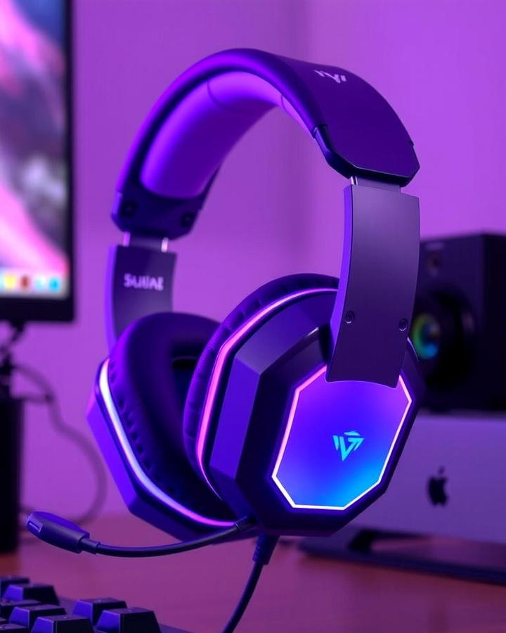 Purple Themed Gaming Headset