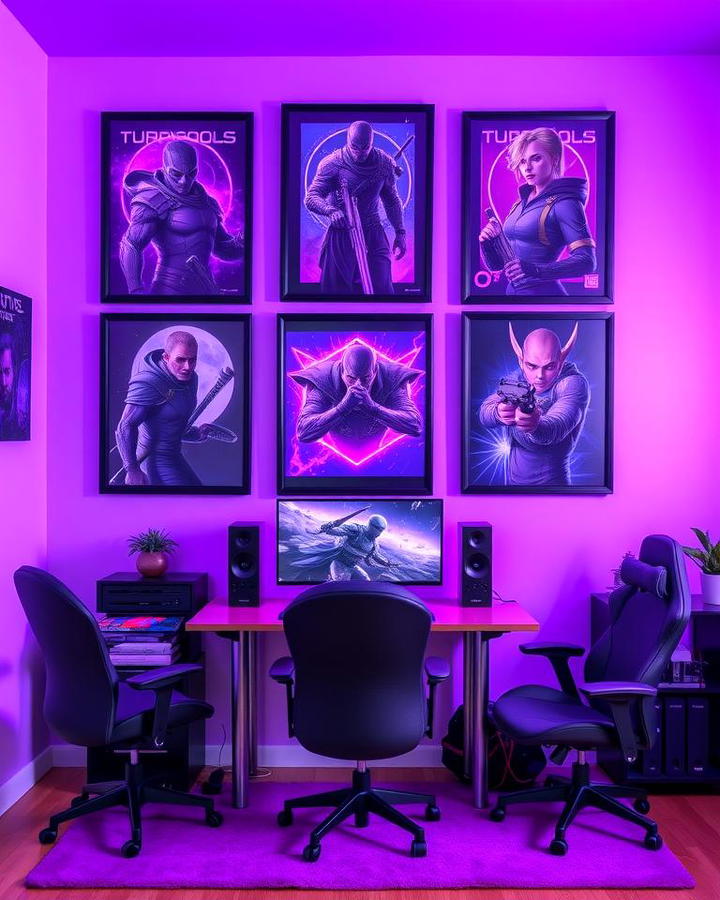 Purple Themed Gaming Posters