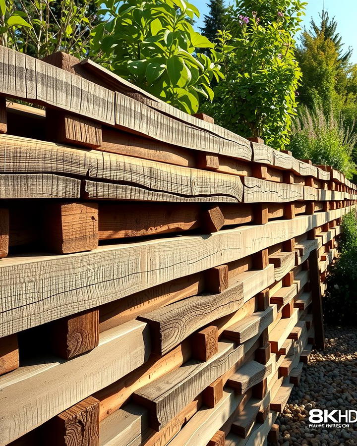 Railroad Tie Retaining Wall