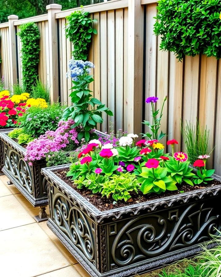 Raised Beds with Decorative Edging