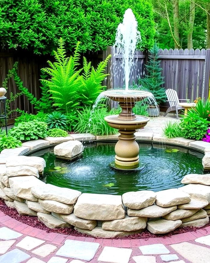 Raised Pond with Fountains