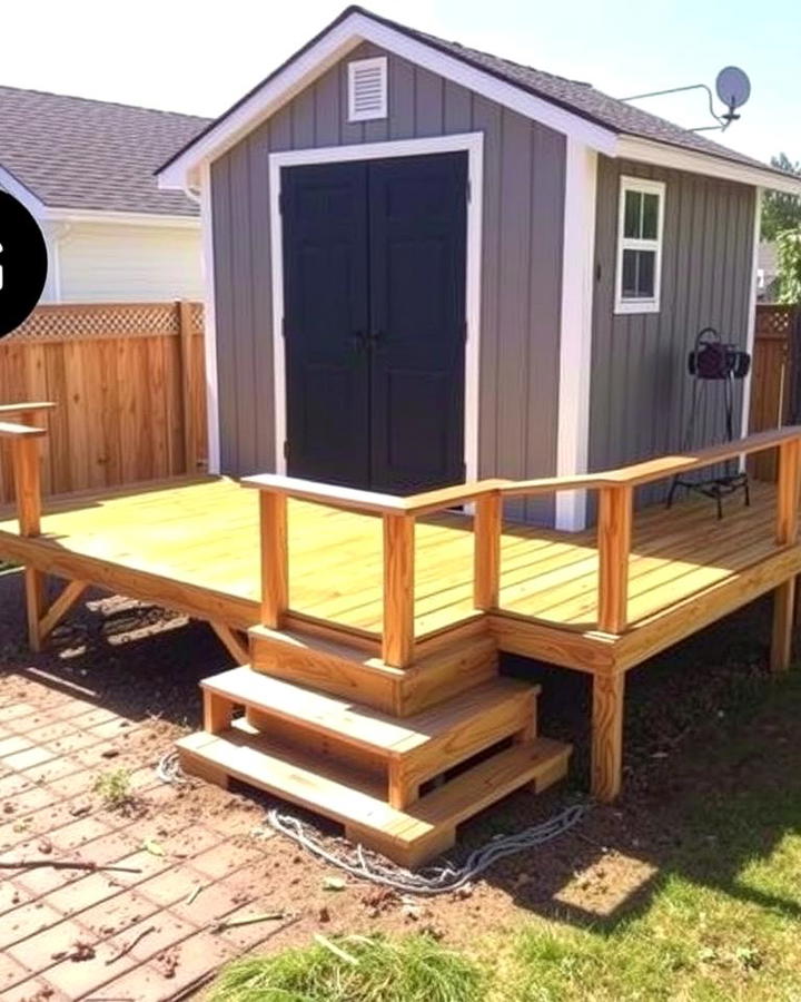 Raised Wooden Deck