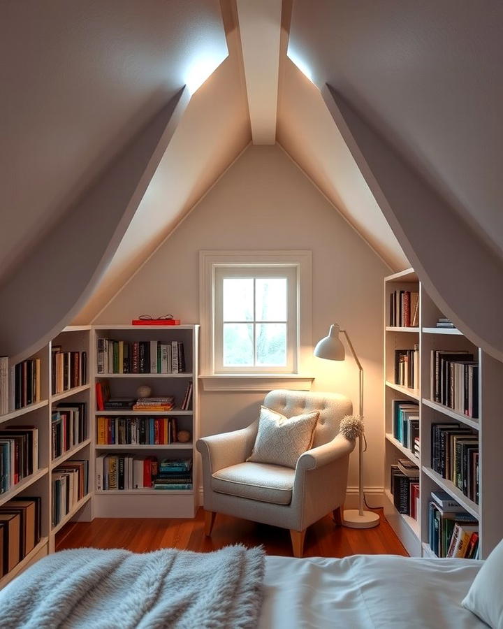 Reading Nook with Built In Shelves