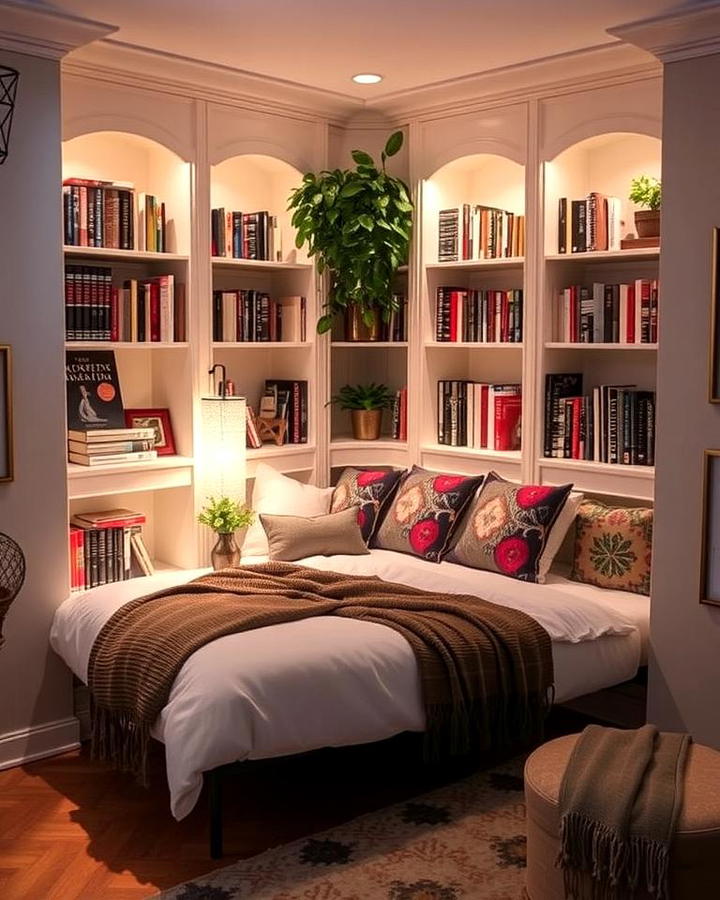 Reading Nook with Corner Bed