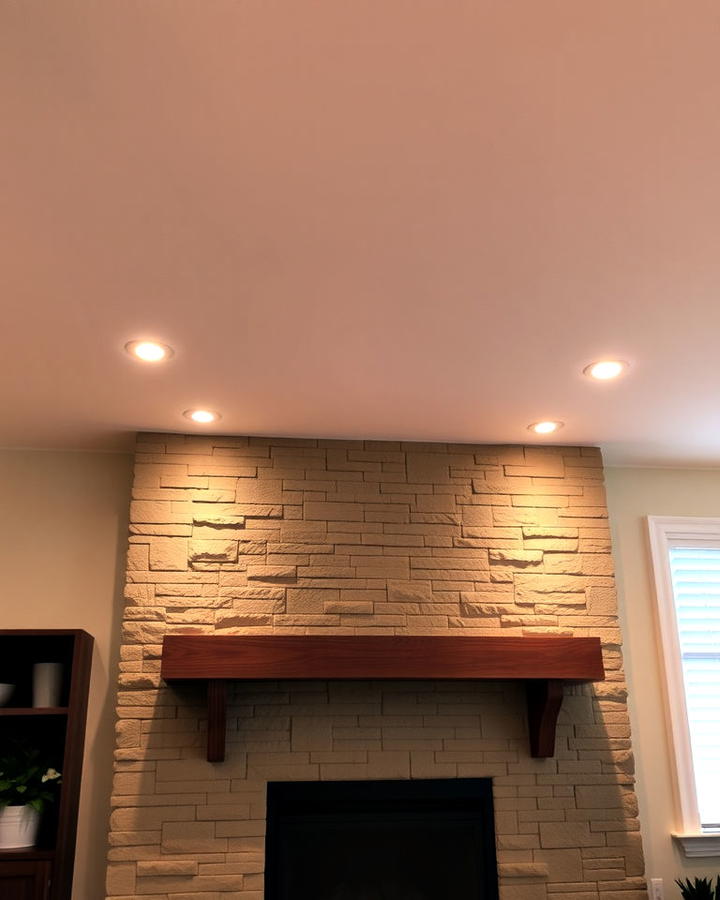 Recessed Lighting Above the Fireplace