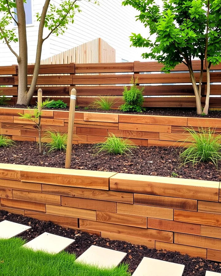 Reclaimed Wood Retaining Walls