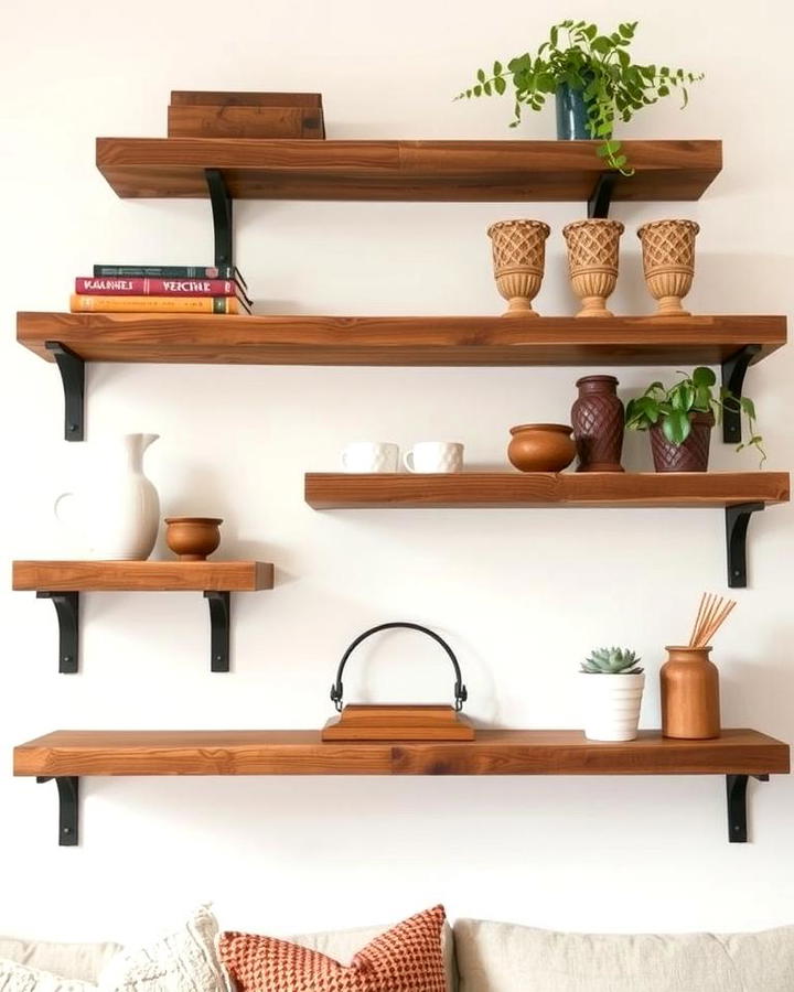 Reclaimed Wood Shelves for Eco Friendly Style