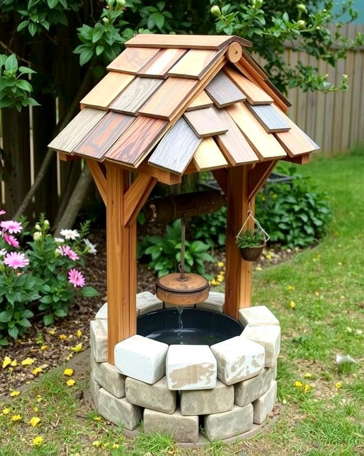 Recycled Material Wishing Well