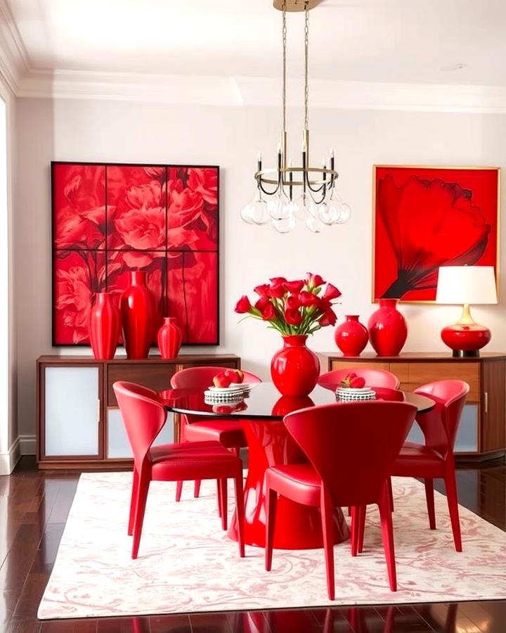 Red Artwork and Decor