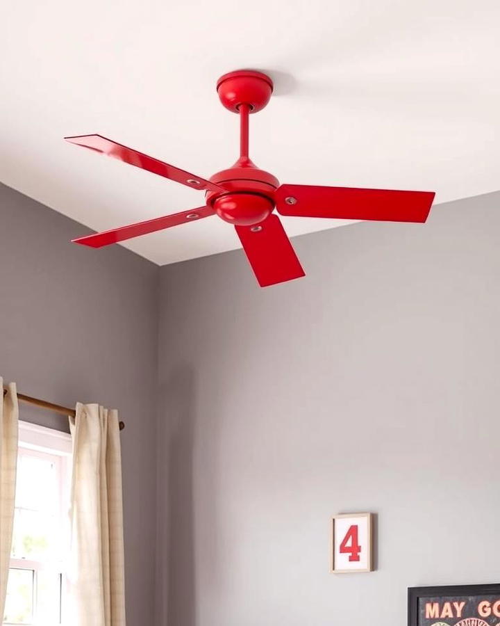 Red Ceiling Fan for a Unique Touch