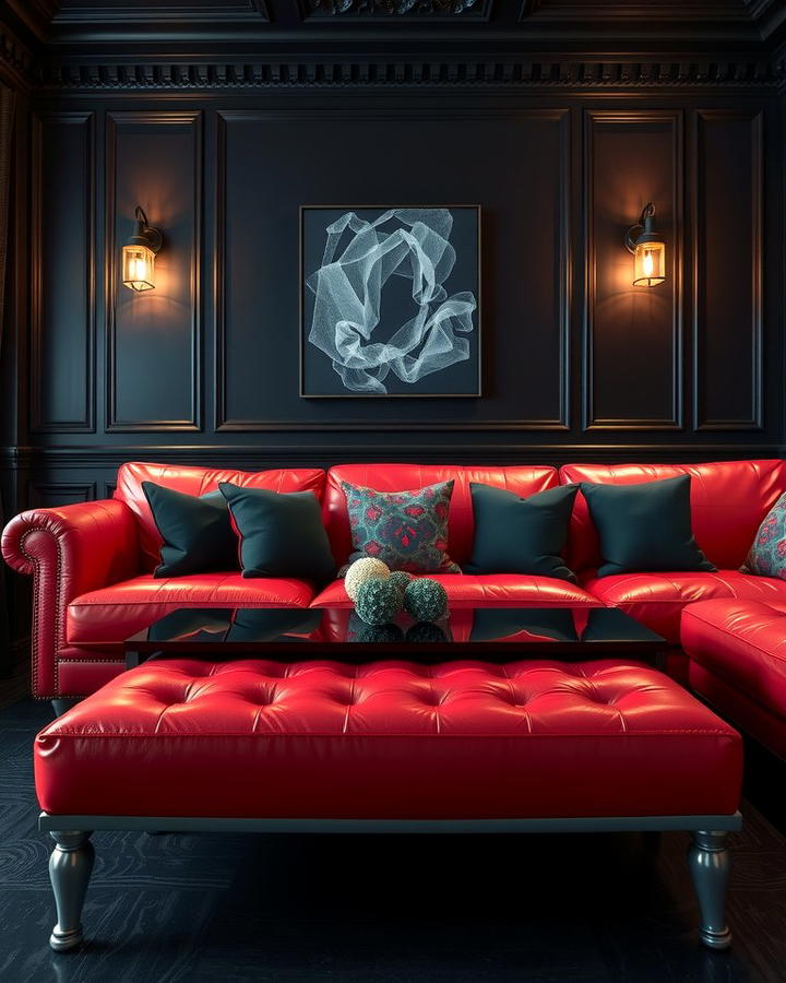 Red Leather Sofas