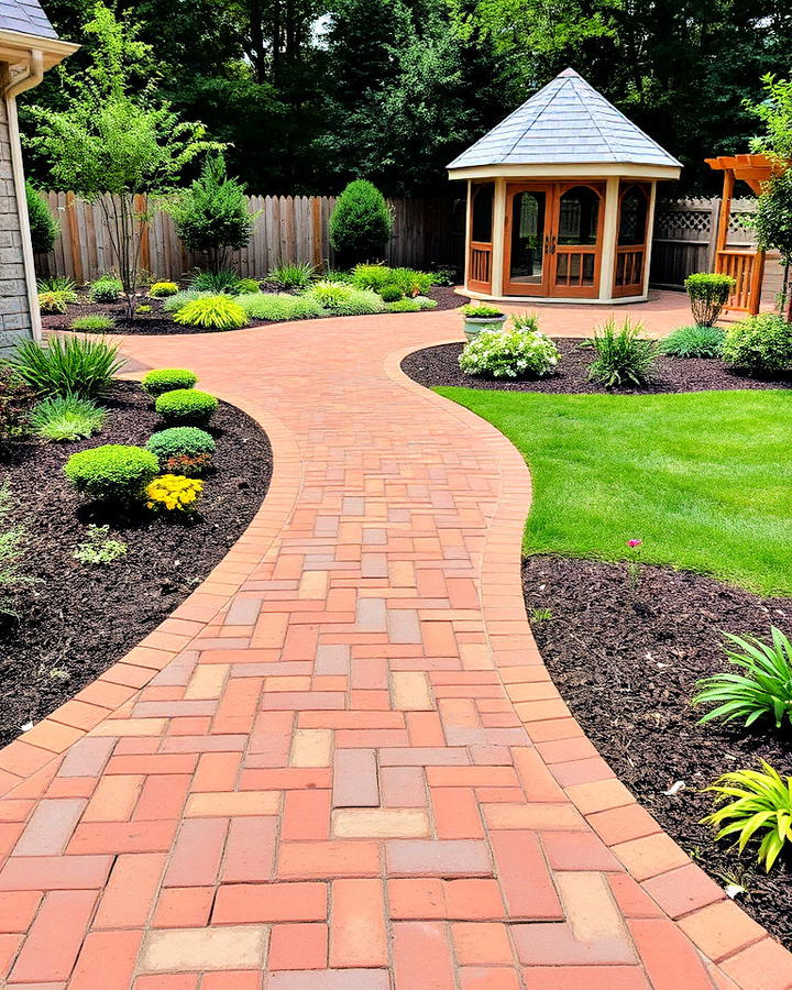 Red Paver Walkway