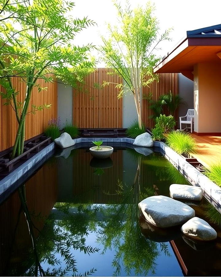 Reflecting Pool with Bamboo Accents