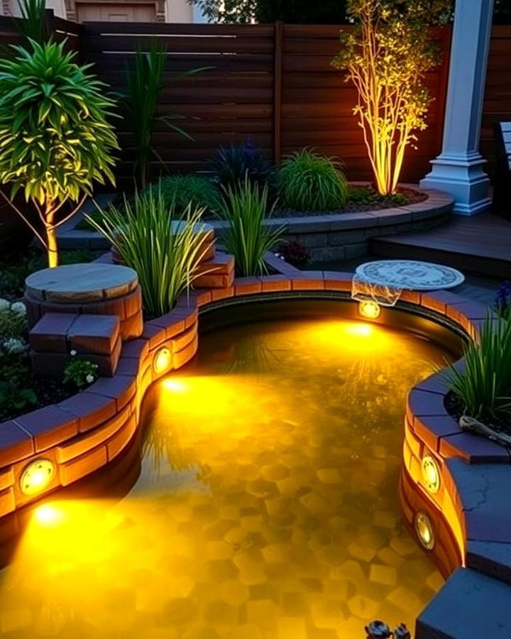 Reflecting Pool with LED Lighting