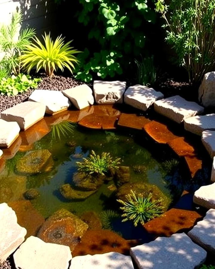 Reflecting Pool with Natural Stone Surround