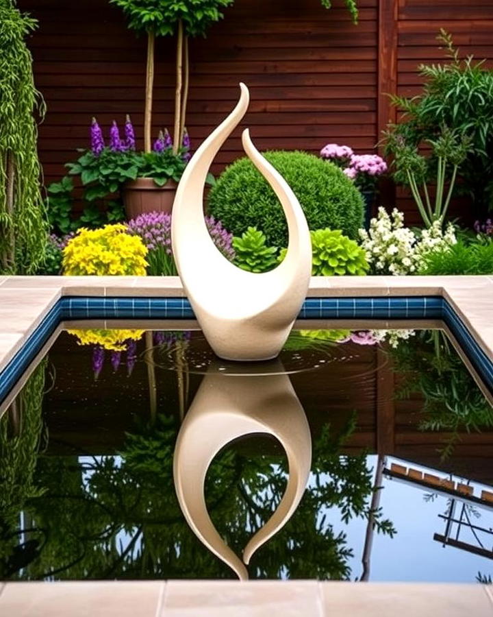 Reflecting Pool with Sculptural Centerpiece