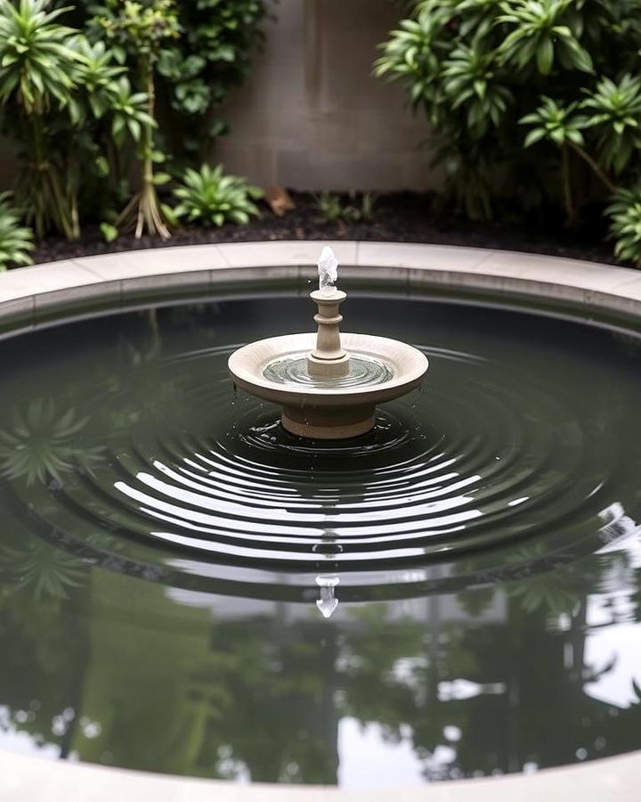 Reflecting Pool with a Minimalist Fountain