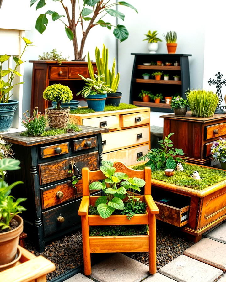 Repurposed Furniture Planters