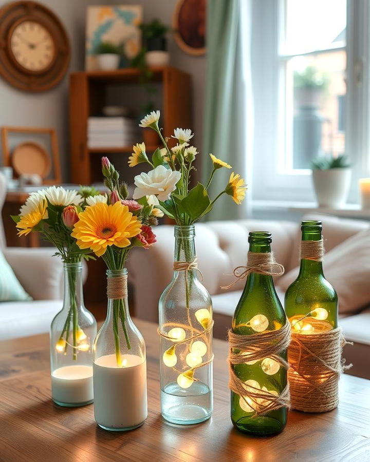 Repurposed Glass Bottles