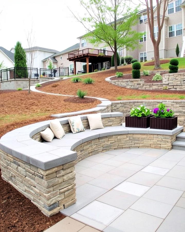 Retaining Walls With Built in Seating