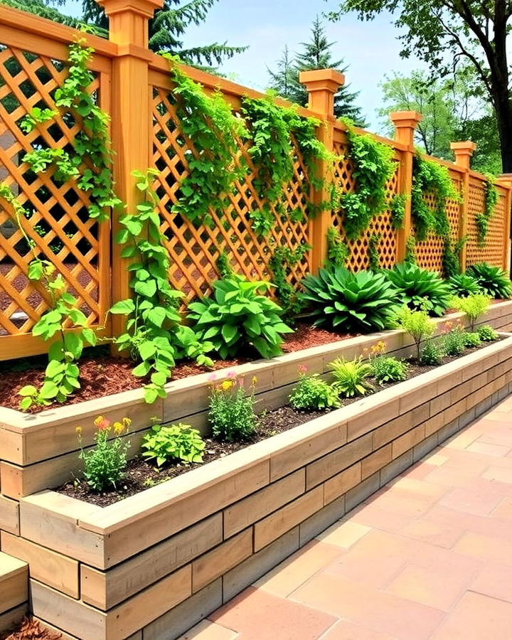 Retaining Walls with Lattice Tops