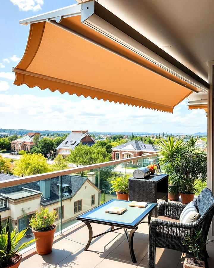 Retractable Balcony Awning Idea