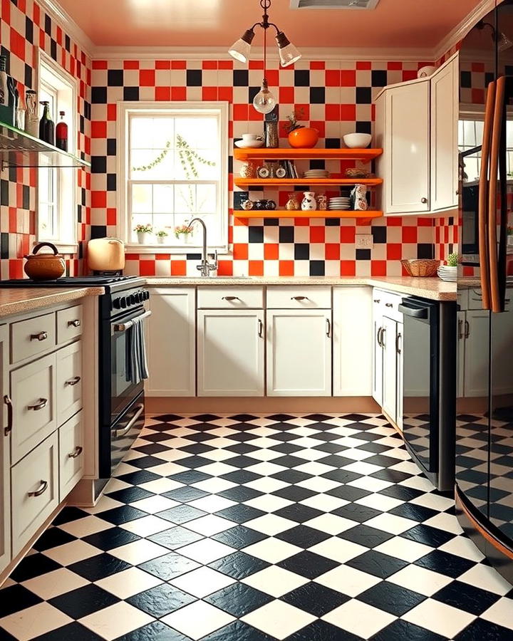 Retro Checkerboard Flooring