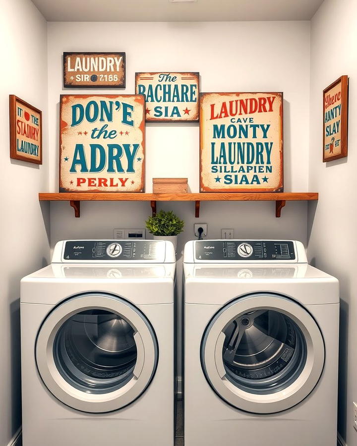 Retro Laundry Signs