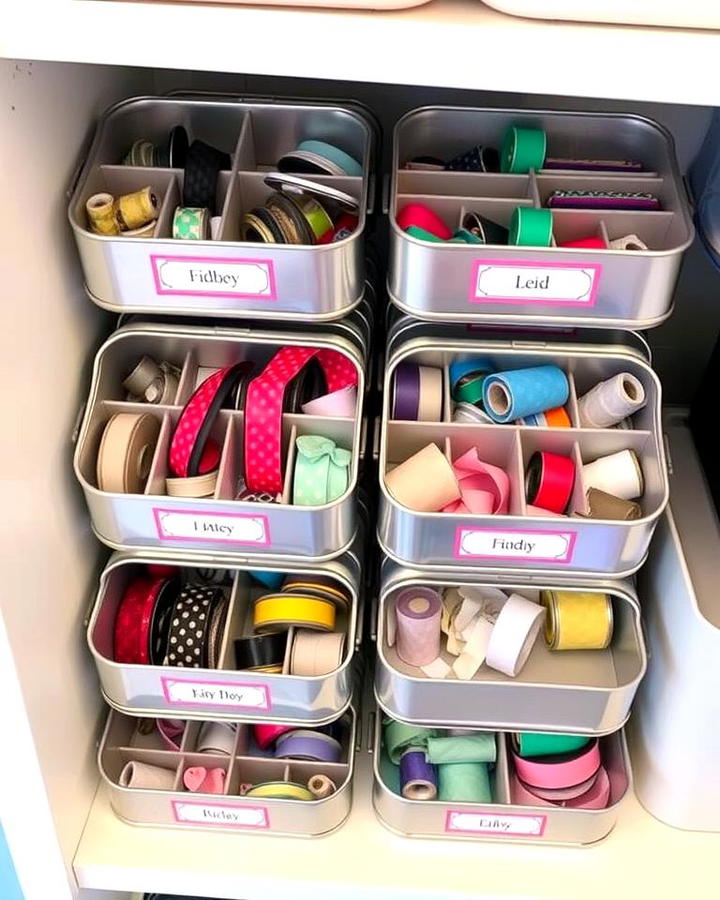 Ribbon Sorting Tins