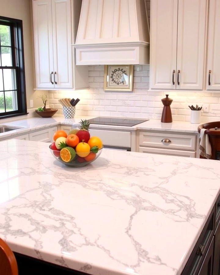 River White Granite for a Clean and Classic Finish