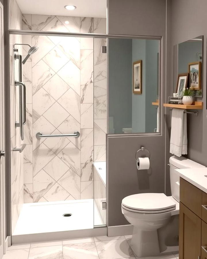 Roll In Shower for Wheelchair Access