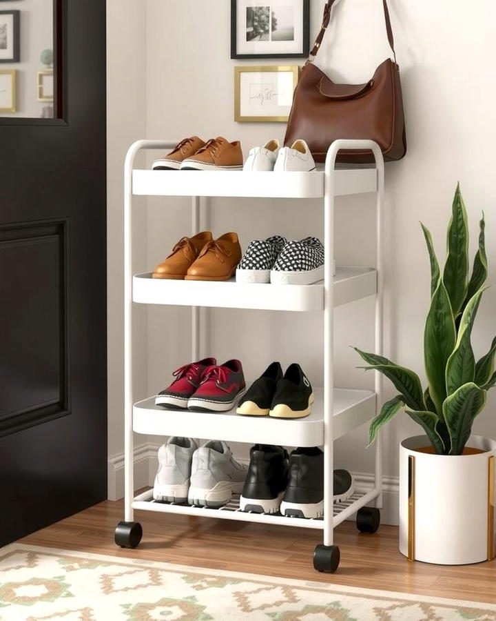 Rolling Shoe Cart