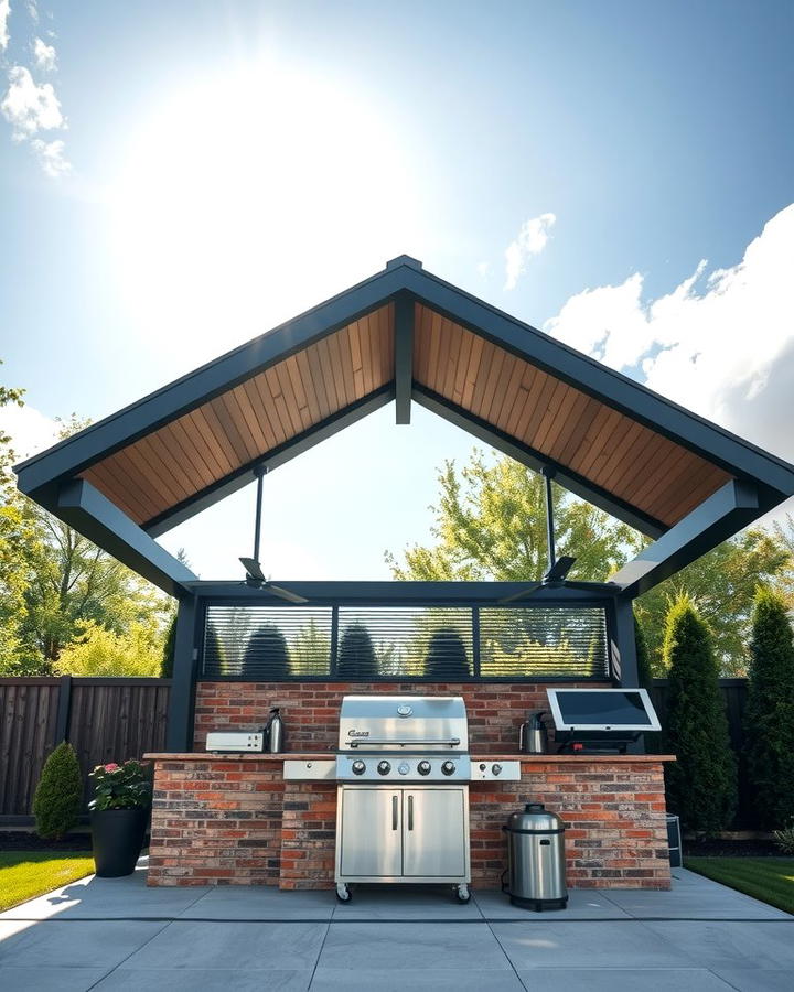 Roofed Grill Station