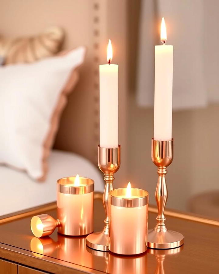 Rose Gold Candle Holders