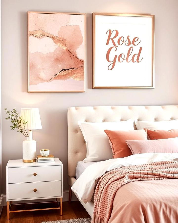 Rose Gold Wall Art