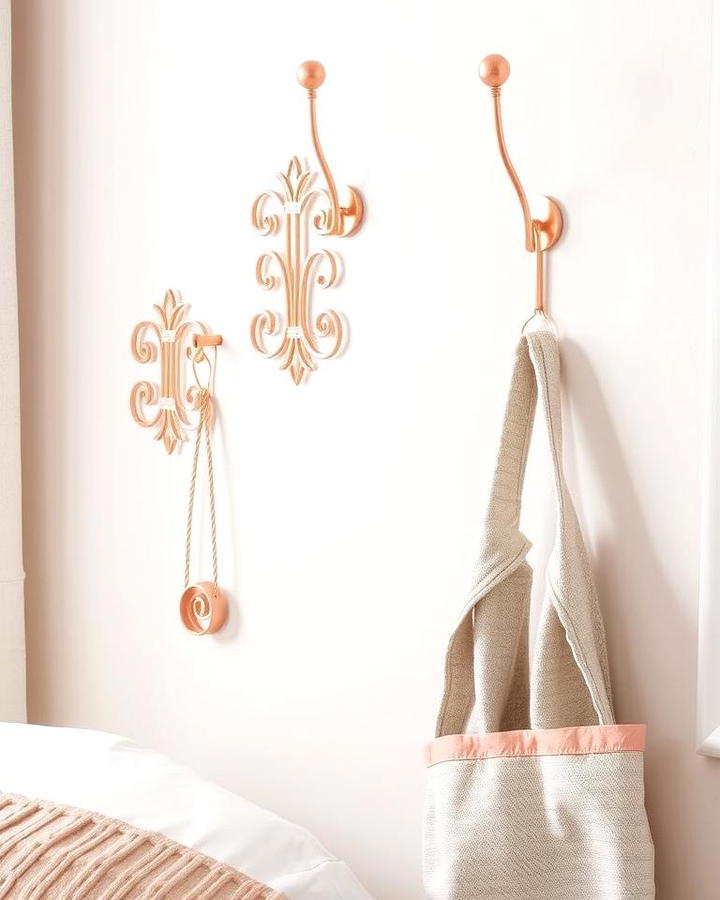 Rose Gold Wall Hooks