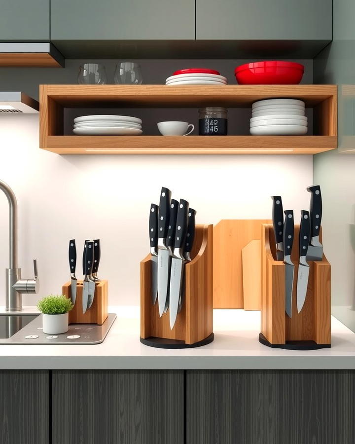 Rotating Knife Blocks for Compact Spaces